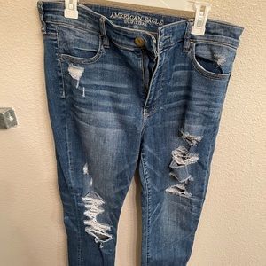 American Eagle Super Stretch X Ripped Jeans